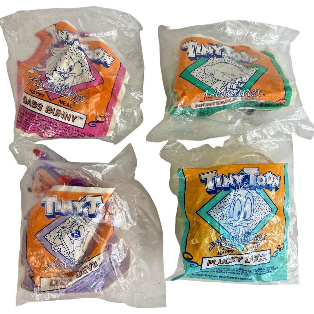 New Sealed McDonalds Happy Meal Tiny Toon Adventures‎ Toys Warner Bros 1992 VTG